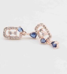 Blue square Earrings