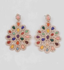 Multicolor long earrings