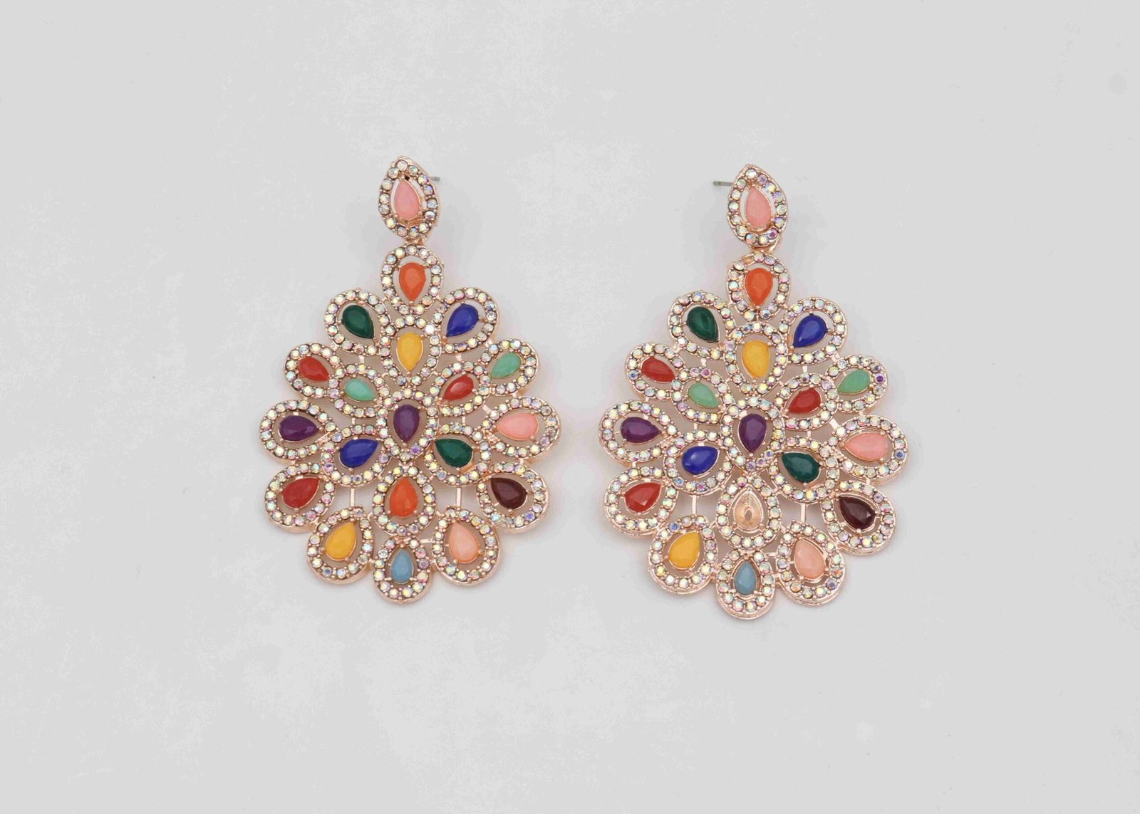 Multicolor long earrings