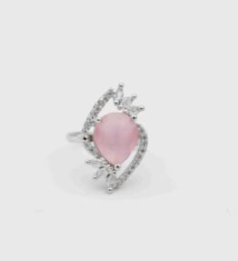 Pink Stylish AD Stoned Ring