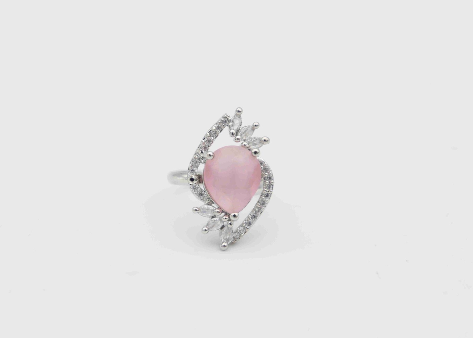 Pink Stylish AD Stoned Ring